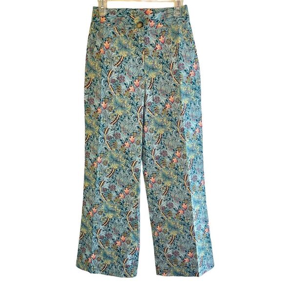 NWT SONMER Olivia Floral Print High‎ Rise 100% Viscose Wide-Leg Pant, Small - Picture 3 of 11